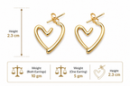 Forever Love Gold Heart Earrings