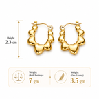 Romantic Gold Heart Hoop Earrings