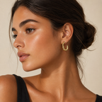 Stylish Gold Chunky Earrings