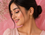 Gold Square  Earrings