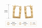 Gold Square  Earrings