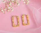 Gold Square  Earrings