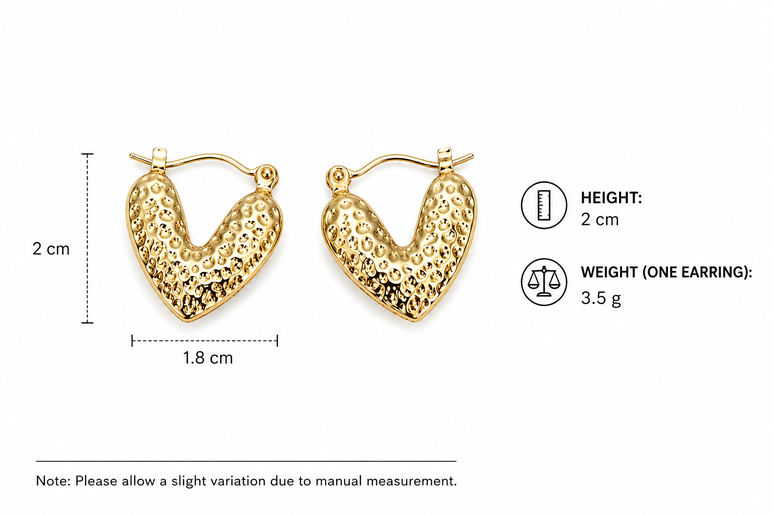 Endless Love Heart Hoop Earrings
