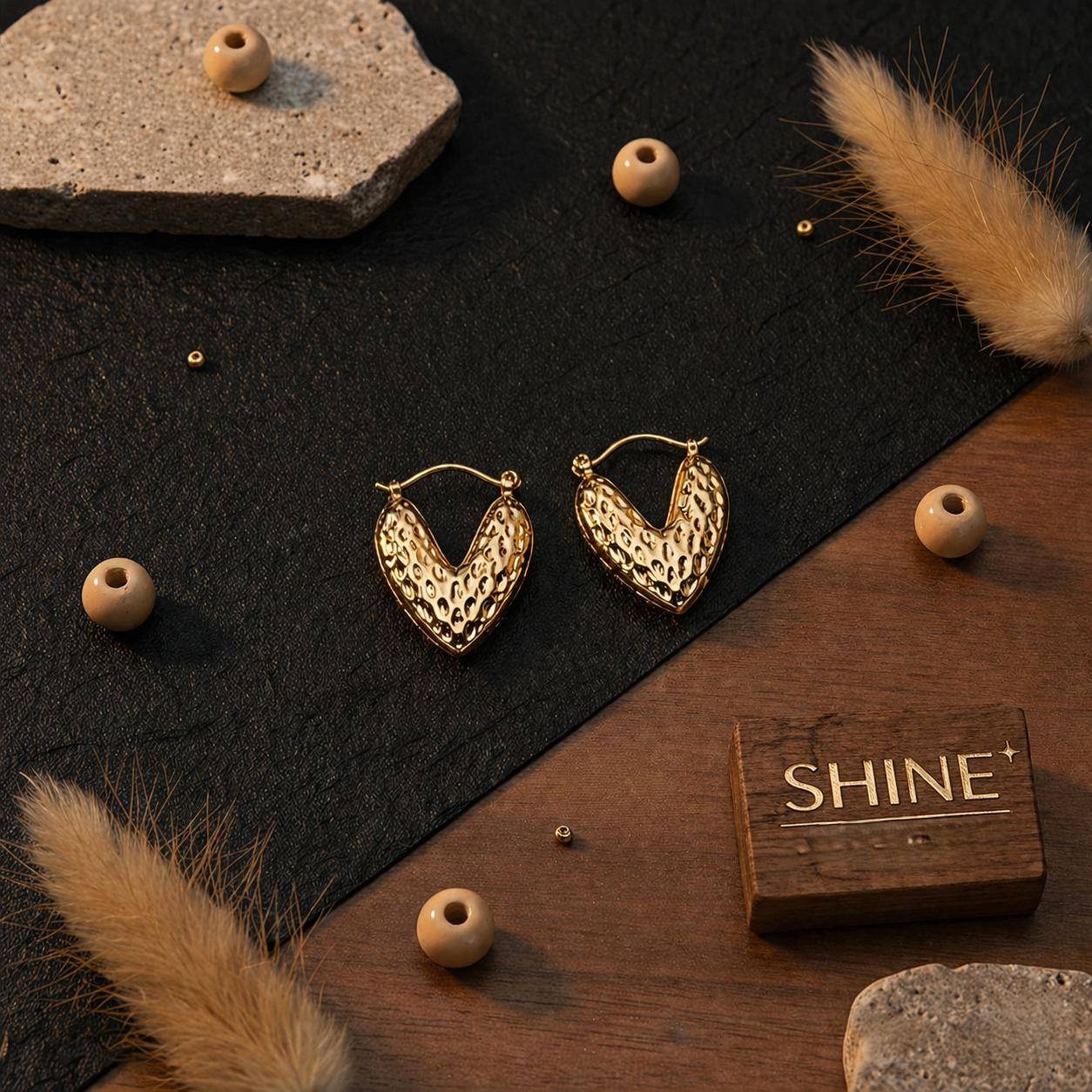 Endless Love Heart Hoop Earrings