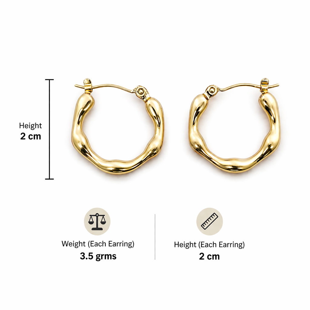 Modern Gold Organic Earrings