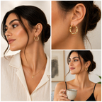 Modern Gold Organic Earrings
