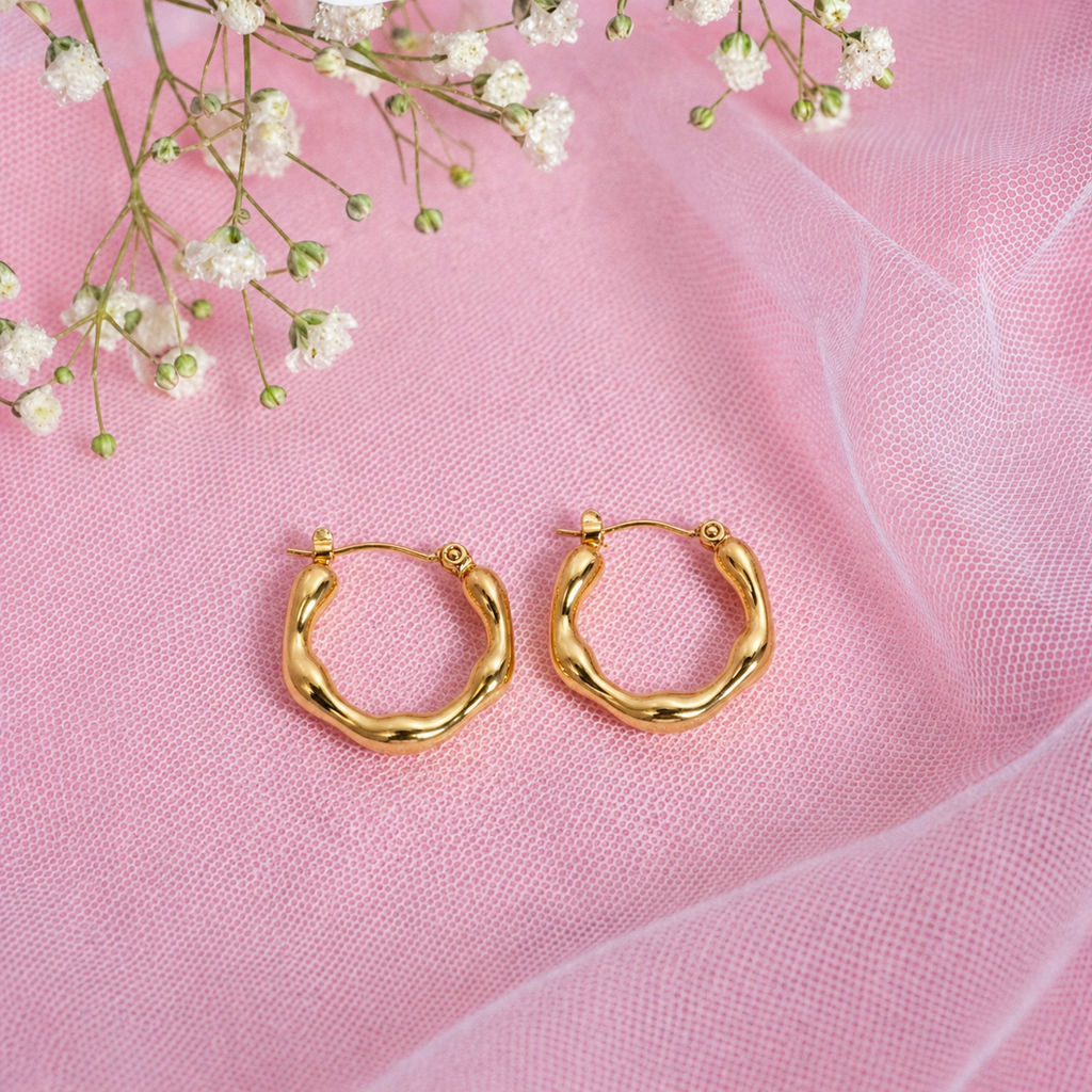 Modern Gold Organic Earrings