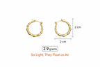 Gold Bamboo Hoop Earrings