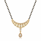 Elegant Crystal Mangalsutra Drop Necklace