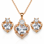 Sparkling Heart Jewelry Set Elegance