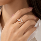 Elegant Spark Adjustable Crystal Ring