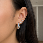 Elegant Silver Stud Earrings Trio