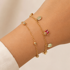 Charming Butterfly Charm Gold Bracelet