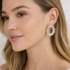 Radiant Crystal Circle Statement Earrings