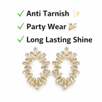 Radiant Crystal Circle Statement Earrings