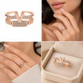 Luxe Crystal Adjustable Statement Ring