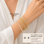 Golden Glow Crystal Bracelet Stack