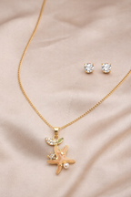 Charming Starfish Pendant Necklace Set