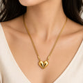 Golden Heart Magnetic Pendant Necklace