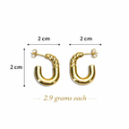 Stylish Gold Chunky Earrings