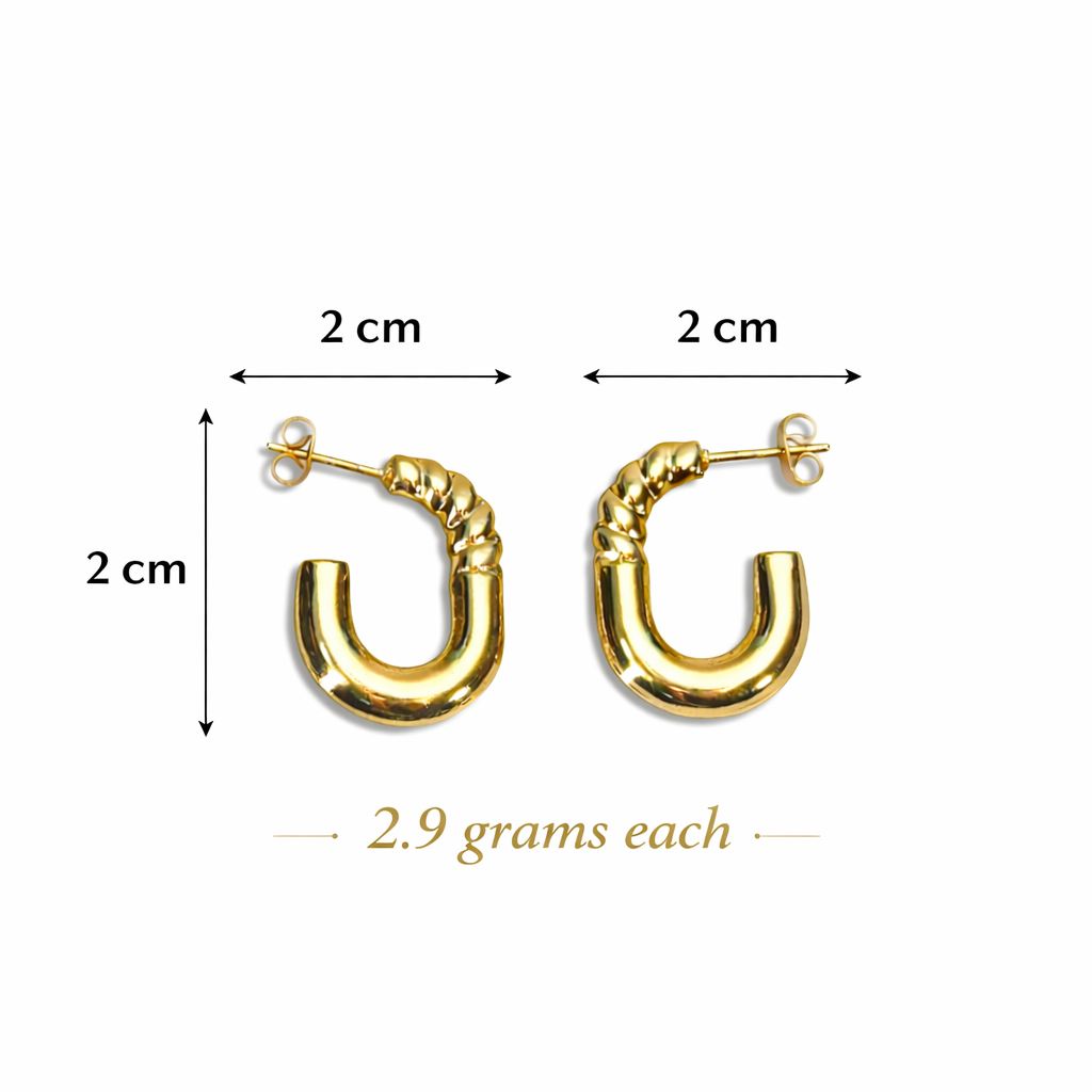 Stylish Gold Chunky Earrings