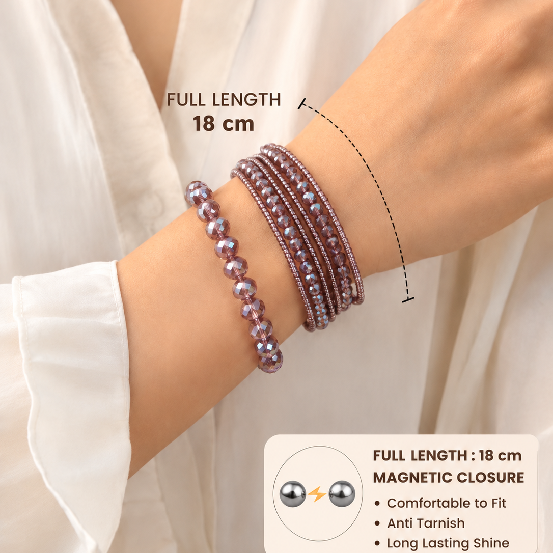 Elegant Magnetic Crystal Wrap Bracelet
