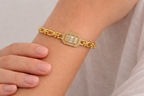 Timeless Spark Crystal Link Bangle