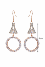 Elegant Crystal Hoop Drop Earrings
