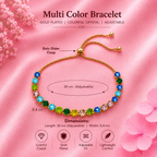 Vibrant Rainbow Crystal Tennis Bracelet
