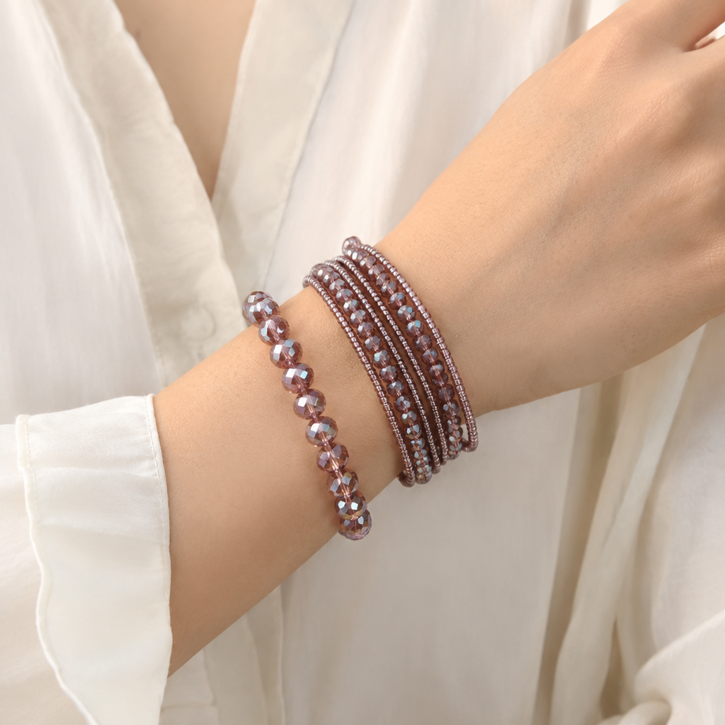 Elegant Magnetic Crystal Wrap Bracelet