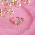 Elegant Spark Adjustable Crystal Ring