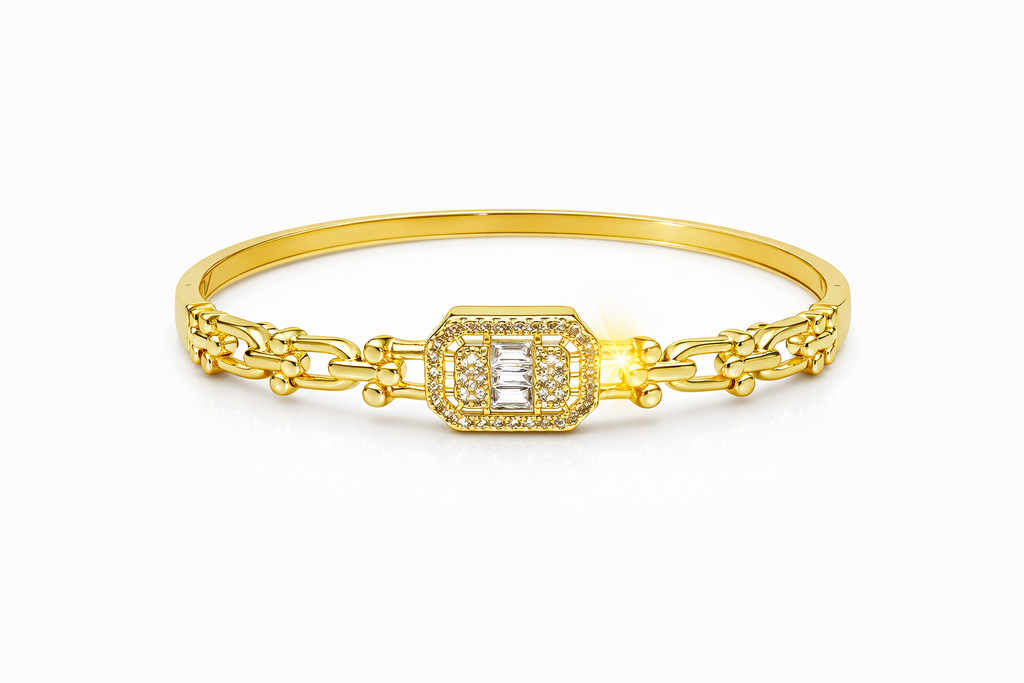 Timeless Spark Crystal Link Bangle