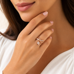 Sparkling Star Adjustable Bow Ring