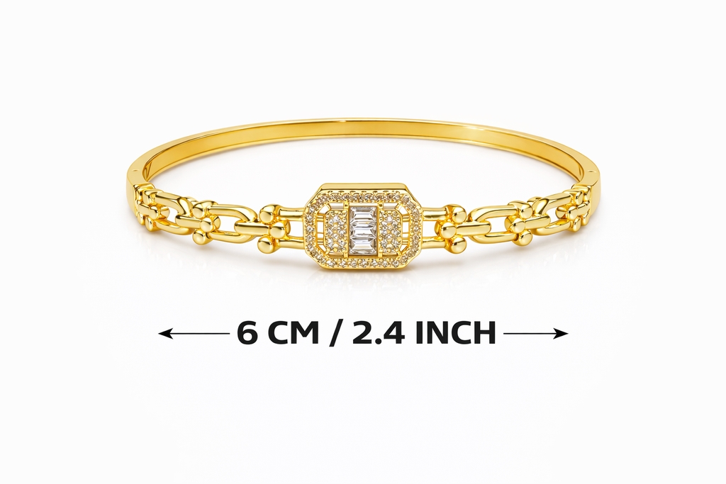 Timeless Spark Crystal Link Bangle
