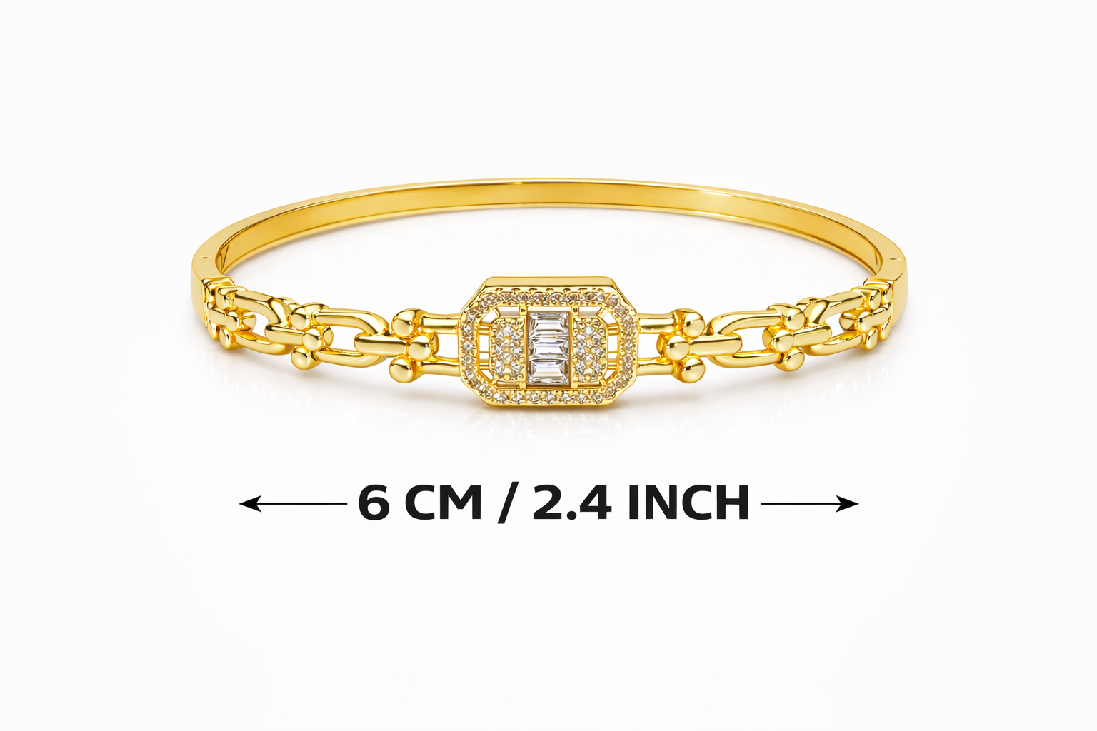 Timeless Spark Crystal Link Bangle