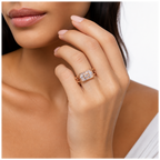 Luxe Crystal Chain Statement Ring