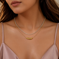 Layered Gold Minimalist Statement Necklace