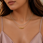 Layered Gold Minimalist Statement Necklace