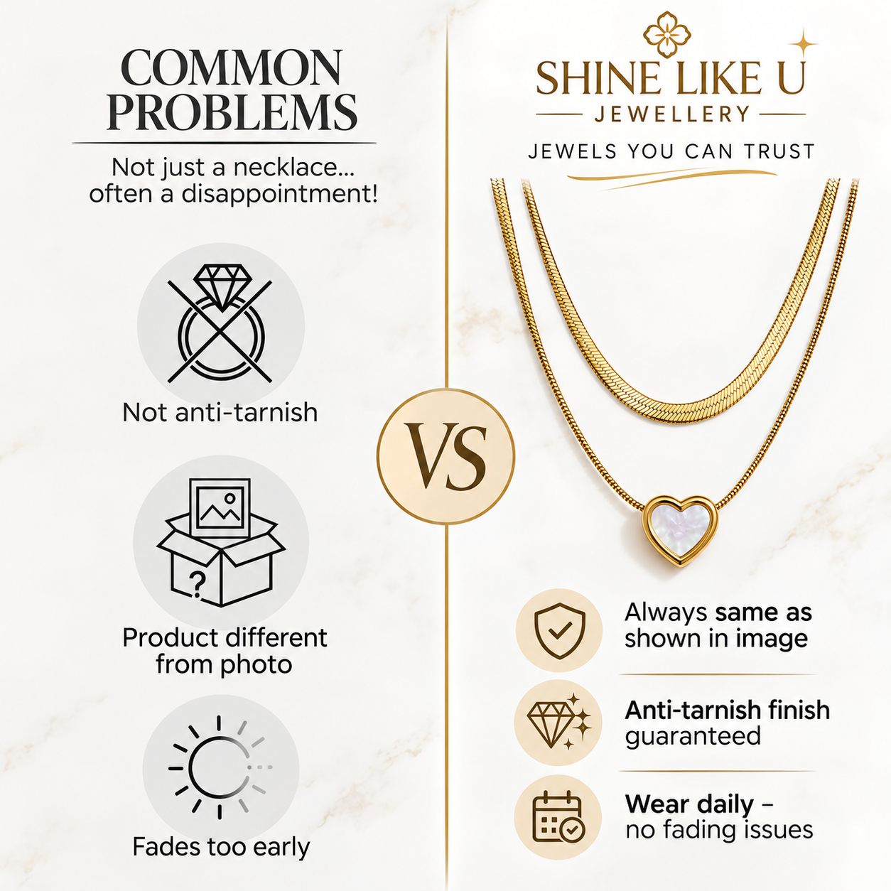 Elegant Gold Heart Pendant Necklace