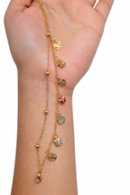 Charming Butterfly Charm Gold Bracelet