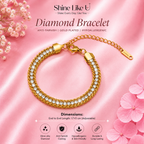 Elegant Crystal Chain Link Bracelet