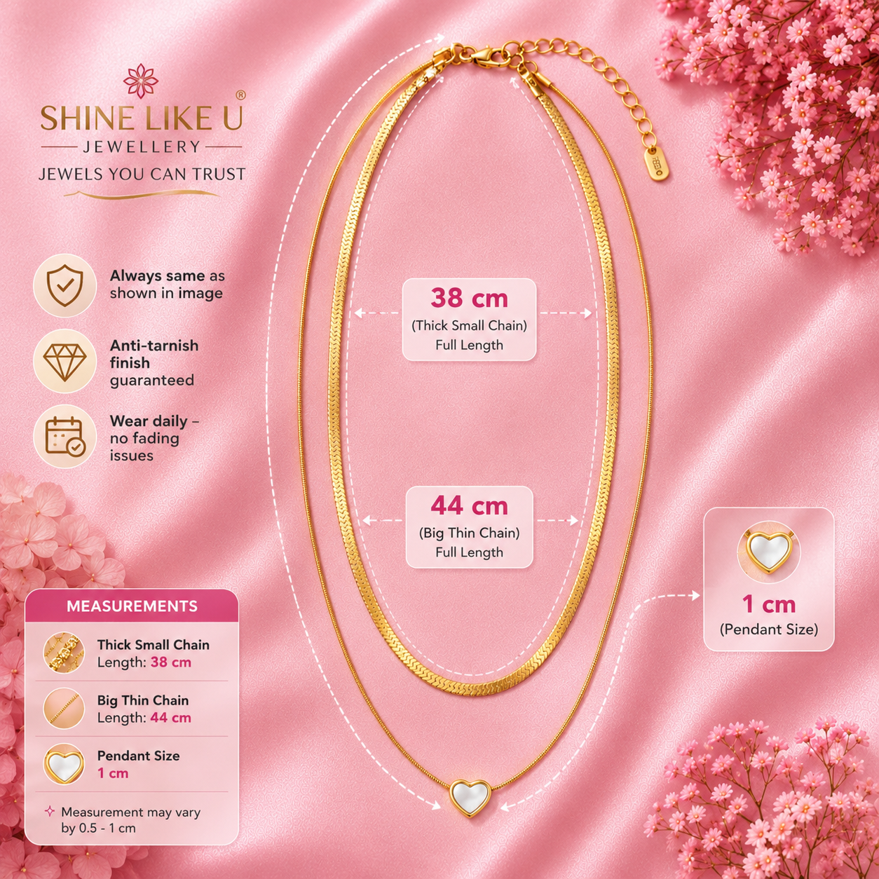 Elegant Gold Heart Pendant Necklace