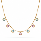 Delicate Gold Multicolor Gemstone Necklace