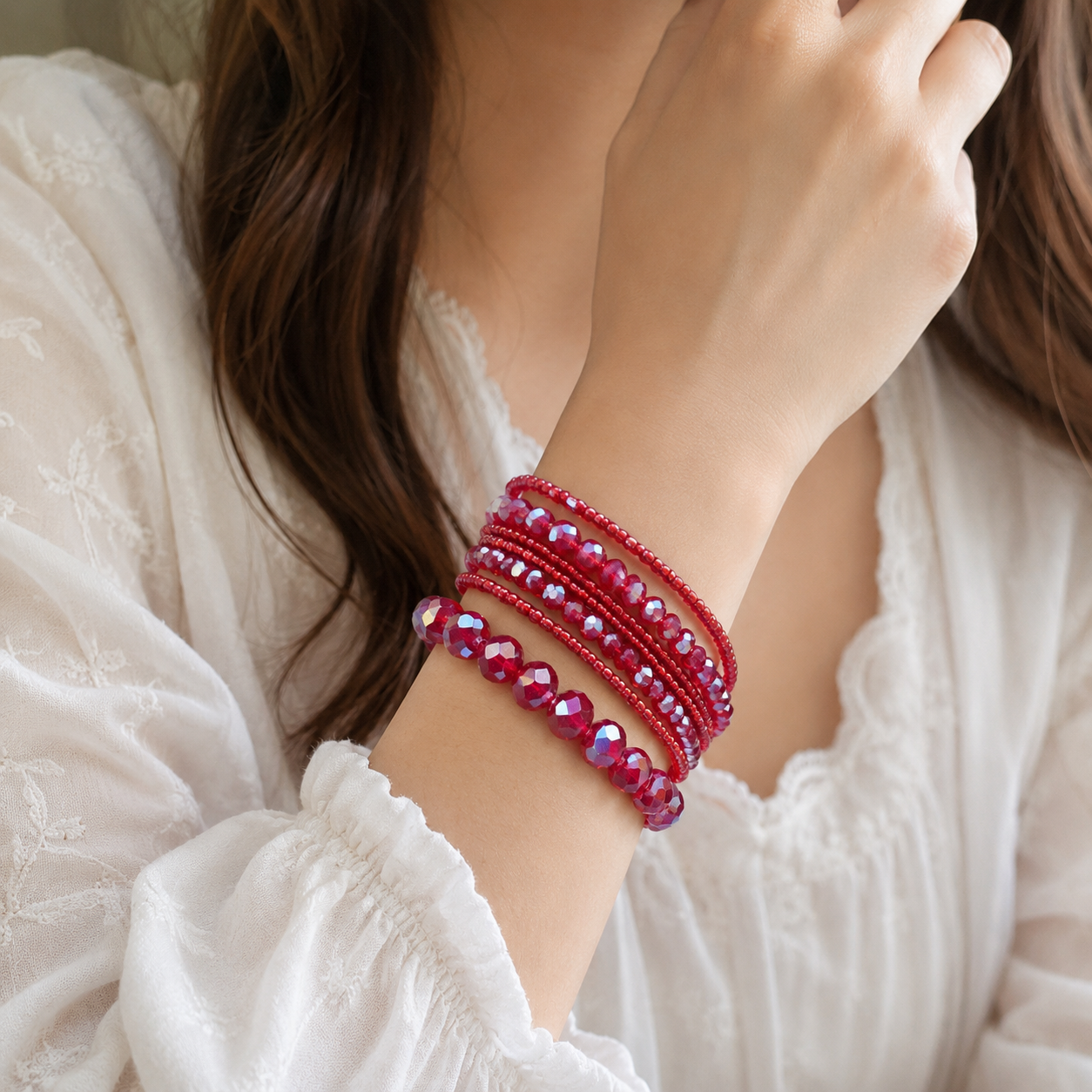 Passion Red Crystal Bracelet Collection