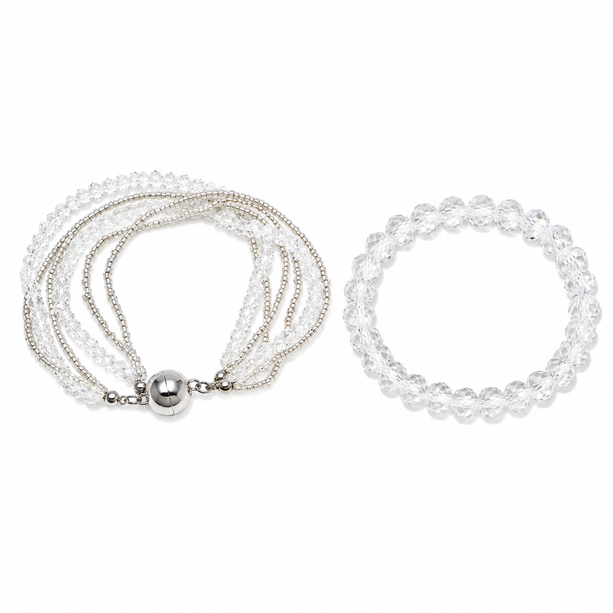 Crystal Glow Bracelet Duo Set