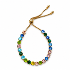 Vibrant Rainbow Crystal Tennis Bracelet