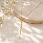 Sparkling Heart Drop Pendant Necklace