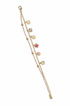 Charming Butterfly Charm Gold Bracelet