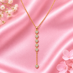 Sparkling Heart Drop Pendant Necklace