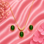 Elegant Green Gemstone Jewelry Set